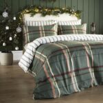 Plaid Check duvet cover in brushed cotton