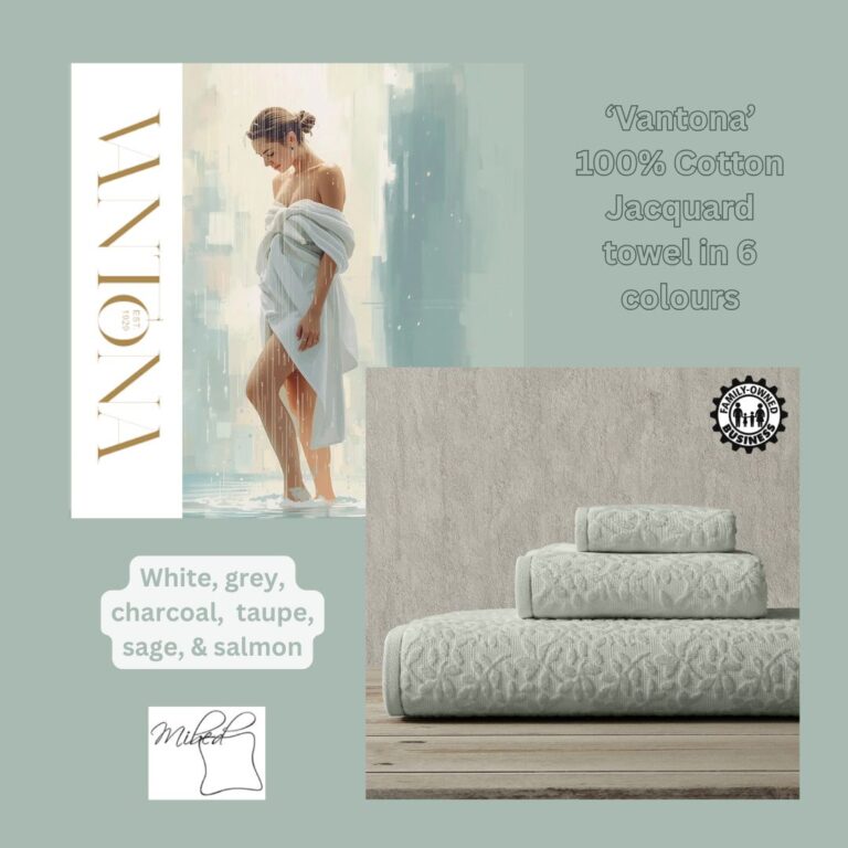 "Leaf" jacquard towels