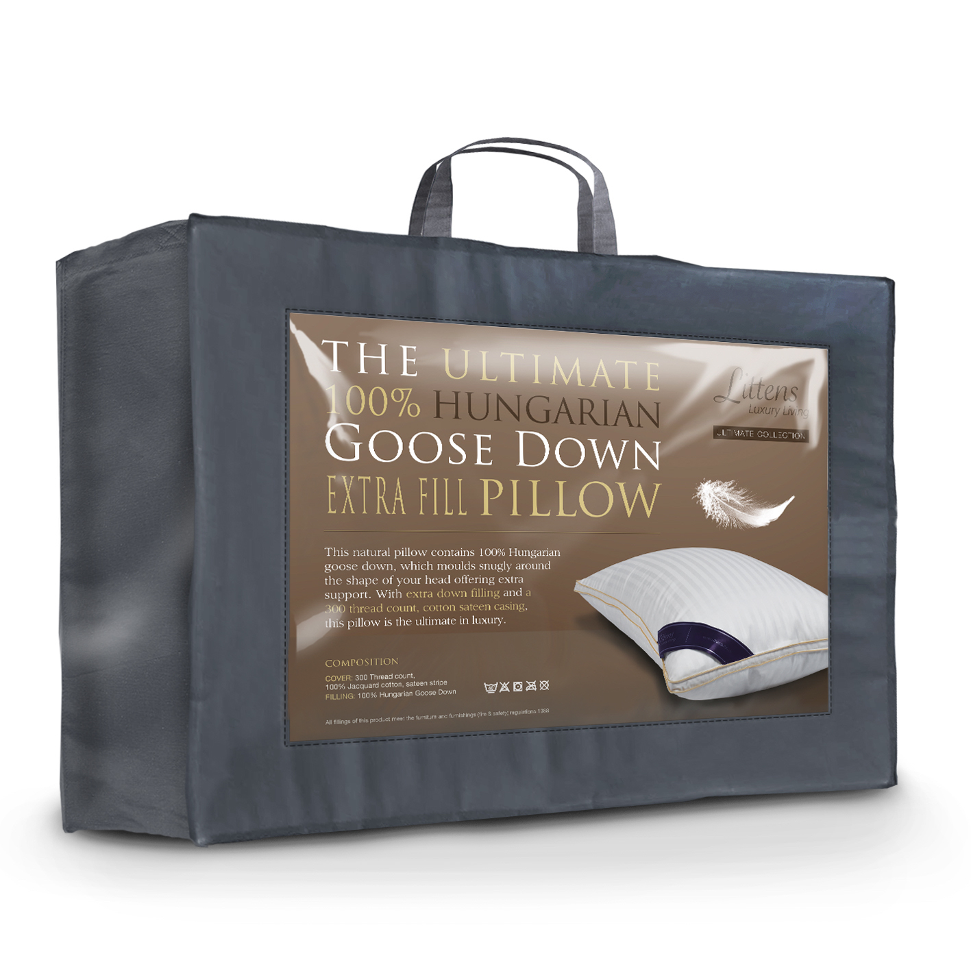 EXTRA-FILL Superking pillow in Hungarian Goose Down